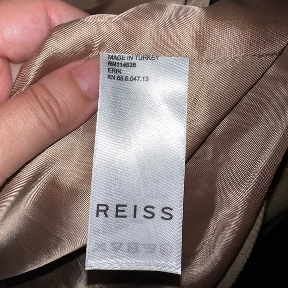 Reiss Tan Women's Wool Coat 🧥 Like New - Picture 8 of 11
